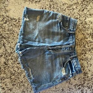 By Together Distressed Blue Jean Shorts